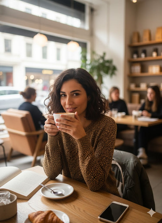 Γυναικεία Πλεκτή Μπλούζα Λεοπάρ Καμηλό Μακρυμάνικη | C&M