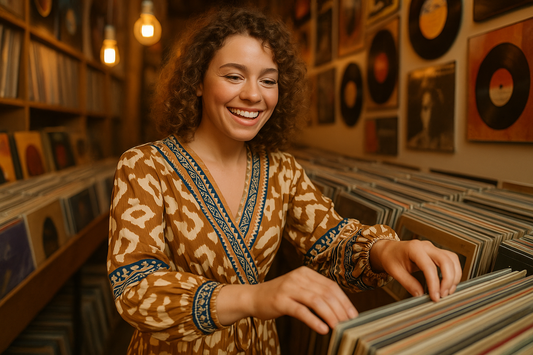 Μοντέλο σε δισκάδικο με λάστιχα καρπού