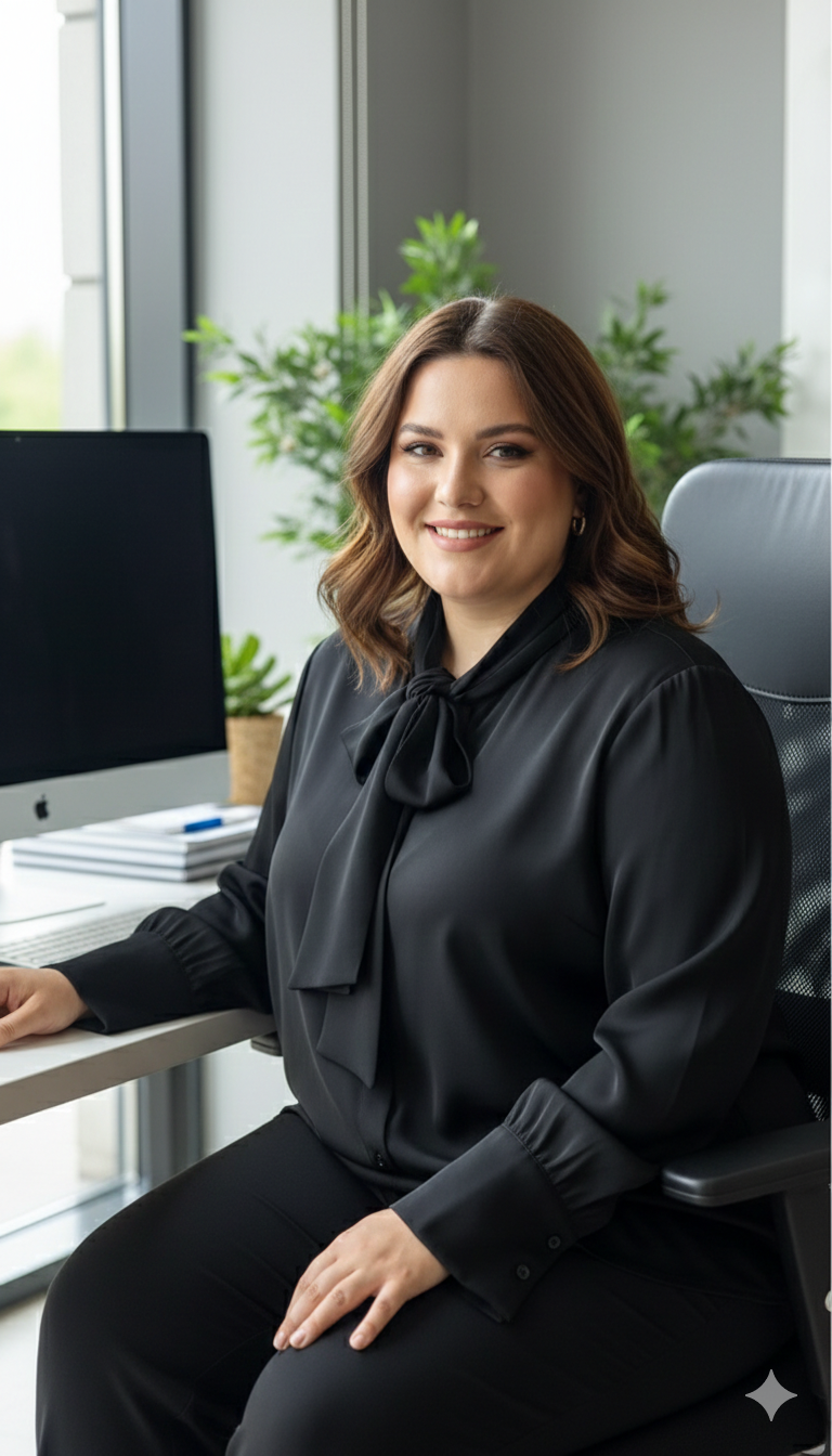 Μαύρο Πουκάμισο Pussy-Bow Μεταξωτό Ιταλικής Ποιότητας Plus Size | C&M