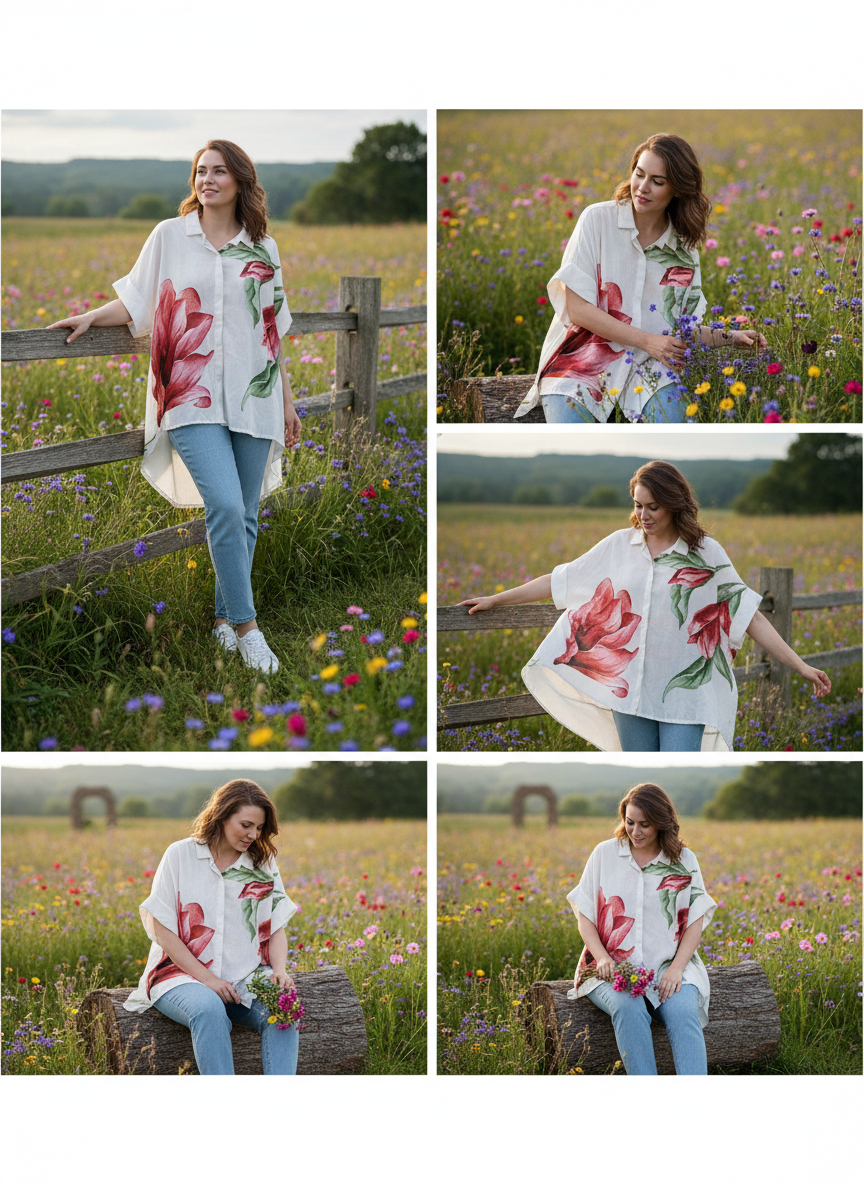 Κοντινό πλάνο υφάσματος φλοράλ πουκαμίσου με κόκκινα τριαντάφυλλα C&M