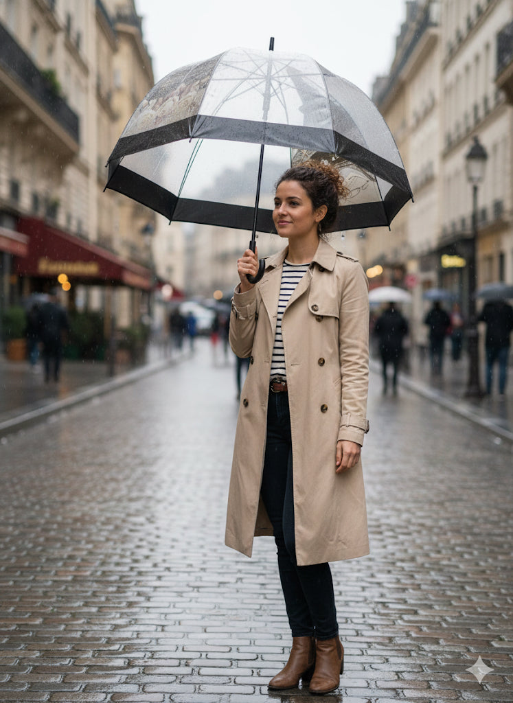 Διαφανής Ομπρέλα με Πύργο του Άιφελ Ρομαντική Παρίσι | C&M