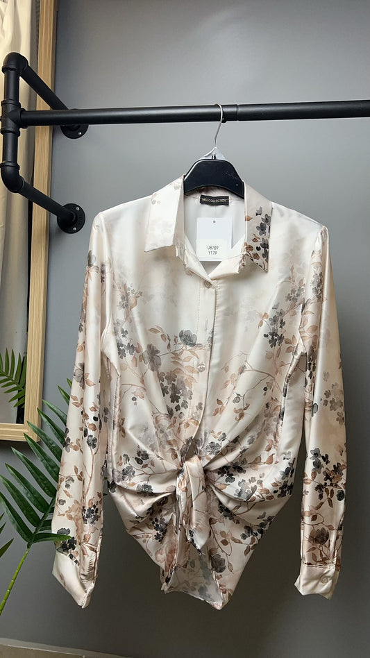 Πουκάμισο Κρεμ Φλόραλ Μοτίβο | C&M
