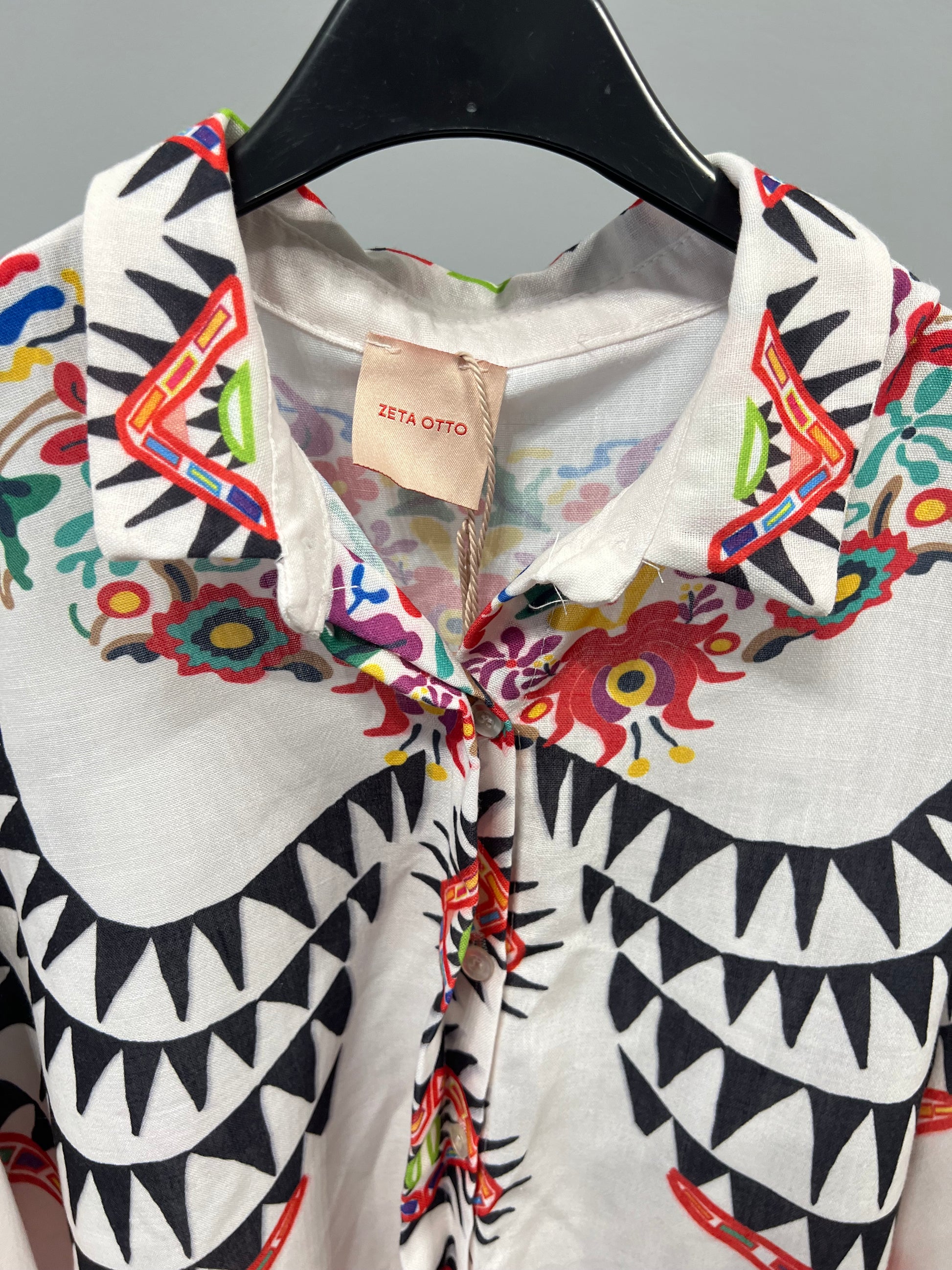 Plus size κοντινό πλάνο πουκάμισου με παραδοσιακά μοτίβα - 6XL τελευταία κομμάτια εθνικό σχέδιο γυναικείες μπλούζες -C&M