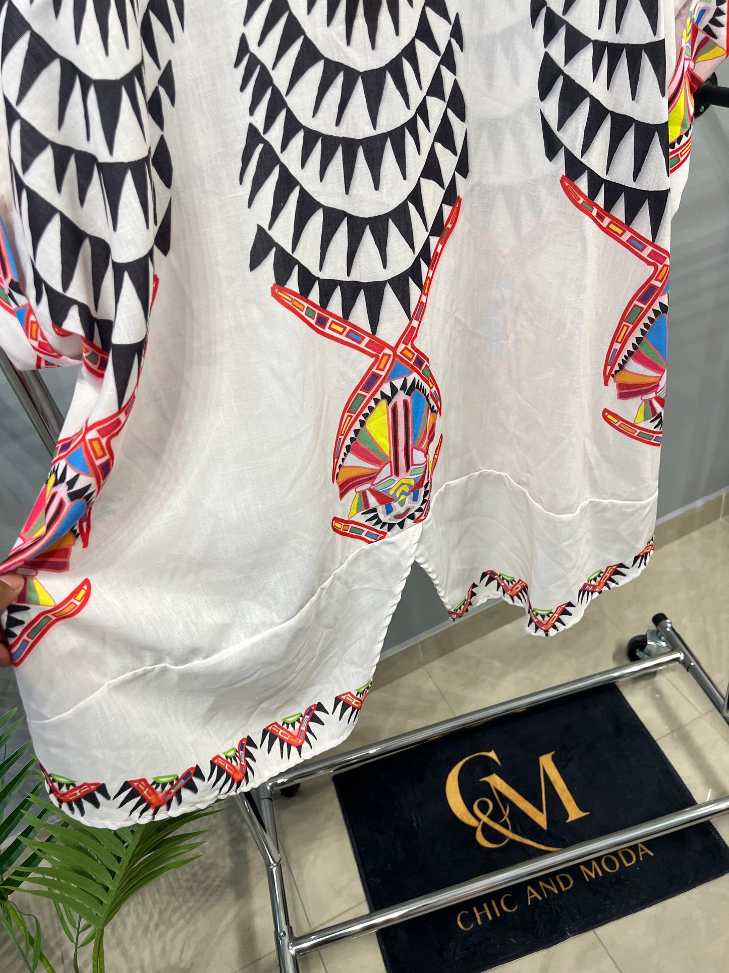 Τελική λεπτομέρεια παραδοσιακών μοτίβων - plus size πουκάμισο 6XL τελευταία κομμάτια εθνικό στυλ γυναικείες μπλούζες -C&M
