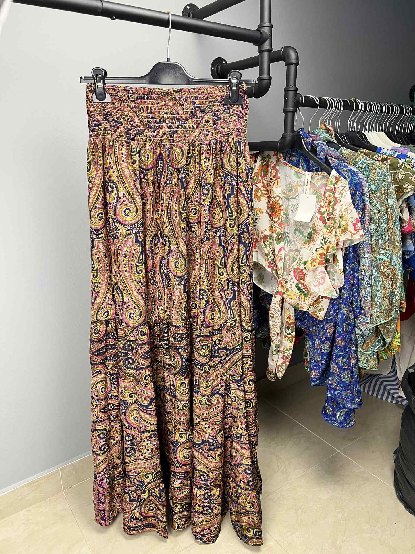 ΦΑΝΤΑΣΤΙΚΟ BOHO SET CROP TOP & MAXI ΦΟΥΣΤΑ | C&M