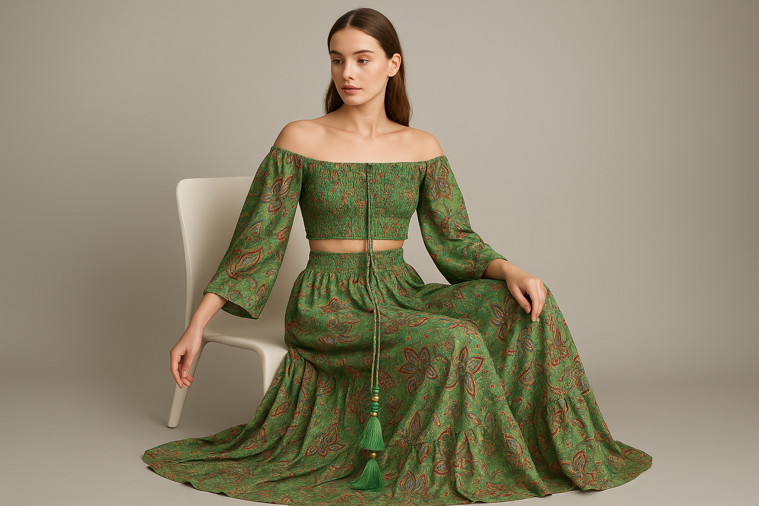 Multicolor Paisley Set Model 3