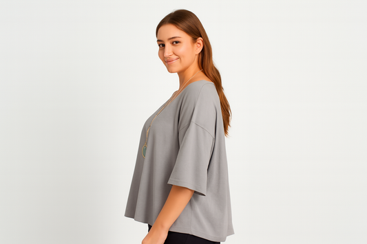 Side profile pose with ultra-realistic fabric details